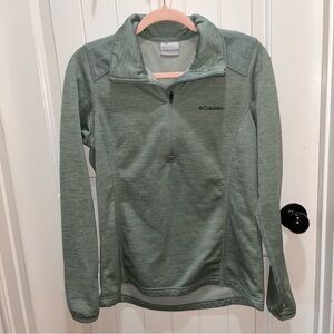 Columbia Sage Green Quarter-Zip Pullover - M